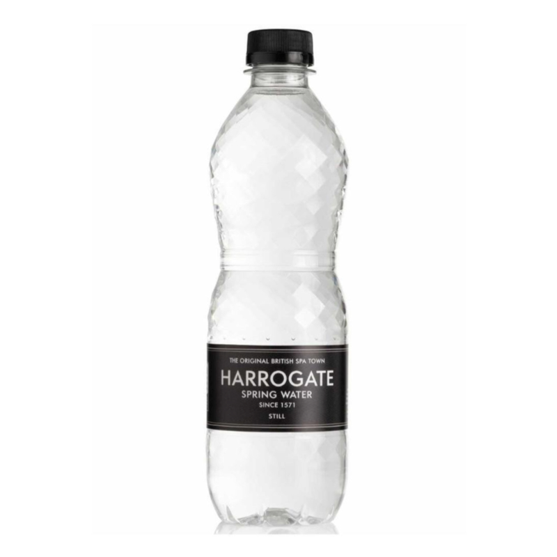 Chilled bottle of still spring water